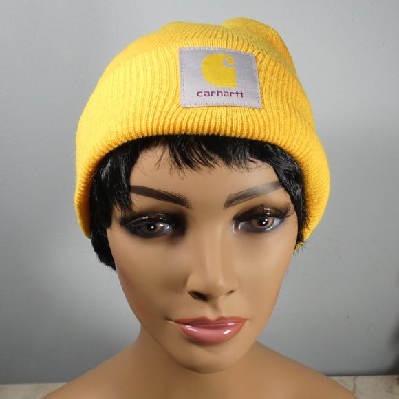 Carhartt Adjustable Knit Cap Beanie Golden Yellow - Picture 1 of 6